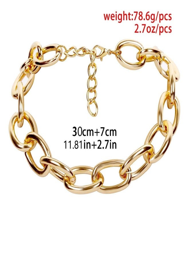 JAVARNV Chunky Gold Necklace Statement Necklaces for Women Trendy Cuban Link Chain Choker Necklace Thick Punk Jewelry Gold Accessories for Women Gifts - Image 2